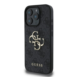 Guess Metal Logo iPhone 16 Pro Max hoesje - Grijs - 1