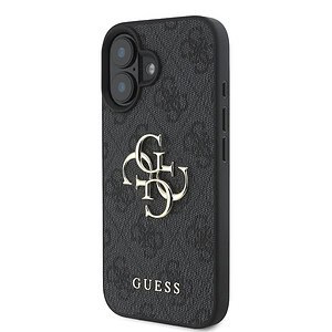Guess Metal Logo iPhone 16 Plus hoesje - Grijs - 1
