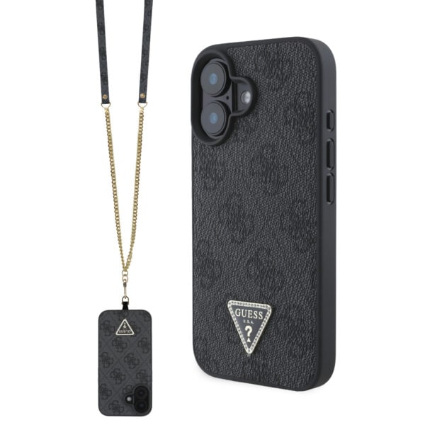 Guess Crossbody Strap iPhone 16 hoesje - Grijs