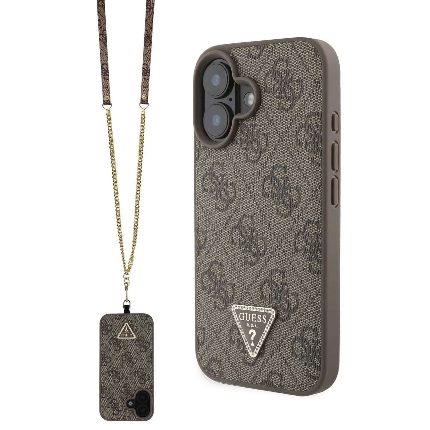 Guess Crossbody Strap iPhone 16 hoesje - Bruin Main Image