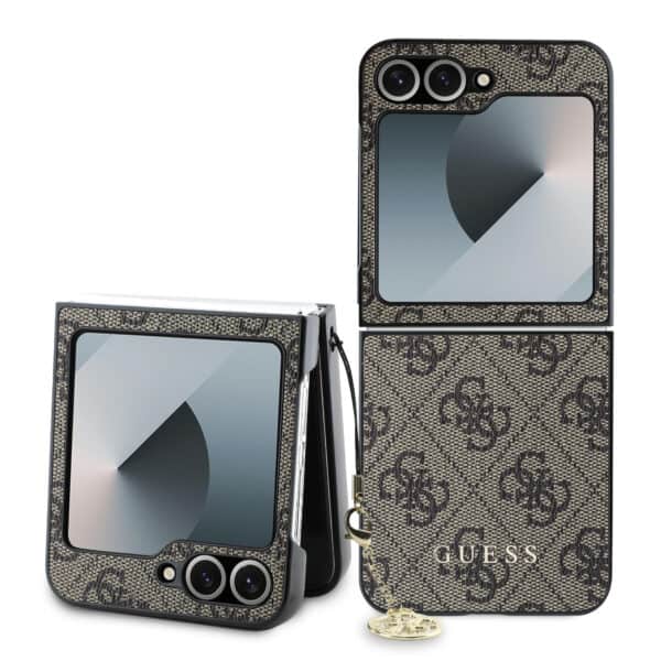 Guess Charm Samsung Galaxy Z Flip 6 hoesje - Bruin
