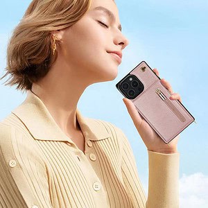Solidenz Fashion Portemonnee hoesje met koord iPhone 16 Pro - Roségoud - 10