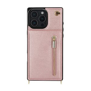 Solidenz Fashion Portemonnee hoesje met koord iPhone 16 Pro - Roségoud - 1