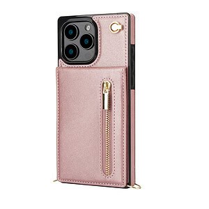 Solidenz Fashion Portemonnee hoesje met koord iPhone 16 Pro - Roségoud - 4