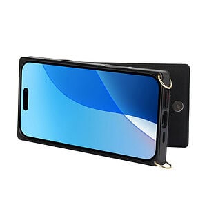 Solidenz Fashion Portemonnee hoesje met koord iPhone 16 Pro - Zwart - 8