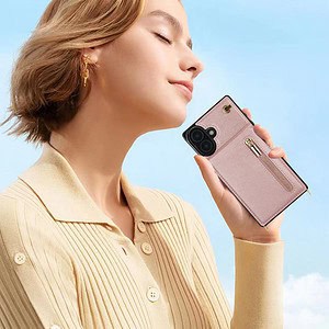 Solidenz Fashion Portemonnee hoesje met koord iPhone 16 - Roségoud - 9