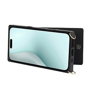 Solidenz Fashion Portemonnee hoesje met koord iPhone 16 Plus - Zwart - 8