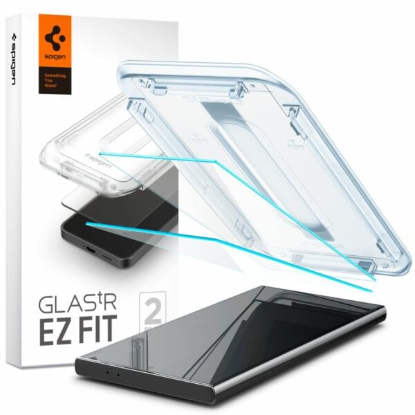 Spigen EZ Fit Screen protector Samsung Galaxy S24 Ultra met installatie tools - 2 Stuks