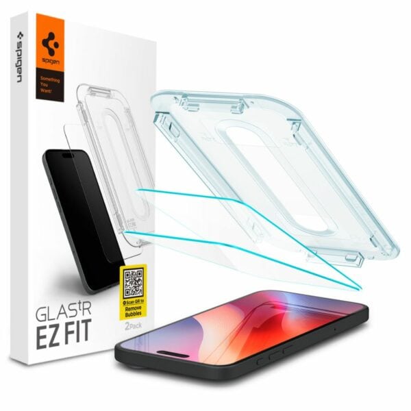 Spigen EZ Fit Screen protector iPhone 16 Pro met installatie tools - 2 Stuks