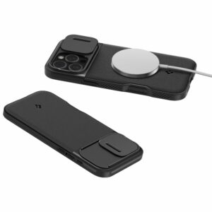 Spigen Optik Armor MagSafe iPhone 16 Pro hoesje - Zwart - 6