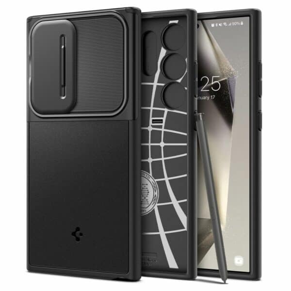 Spigen Optik Armor Samsung Galaxy S24 Ultra hoesje - Zwart