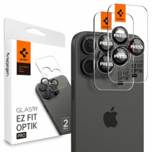 Spigen Optik Pro EZ Fit Camera protector iPhone 16 Pro Max / 16 Pro / 15 Pro Max / 15 Pro / 14 Pro Max / 14 Pro - 2 Stuks - Zwart Main Image