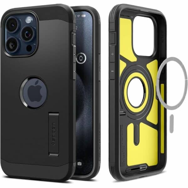 Spigen Tough Armor MagSafe iPhone 15 Pro Max hoesje - Zwart