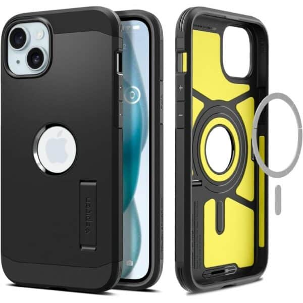 Spigen Tough Armor MagSafe iPhone 15 hoesje - Zwart