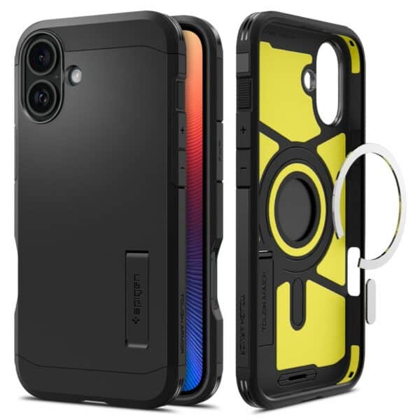 Spigen Tough Armor MagSafe iPhone 16 Plus hoesje - Zwart