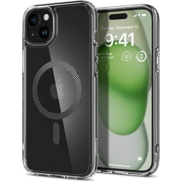 Spigen Ultra Hybrid MagSafe iPhone 15 hoesje - Carbon Fiber