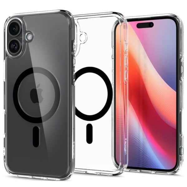 Spigen Ultra Hybrid MagSafe iPhone 16 hoesje - Black ring