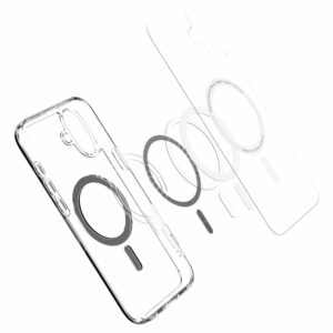 Spigen Ultra Hybrid MagSafe iPhone 16 Plus hoesje - Black ring - 4