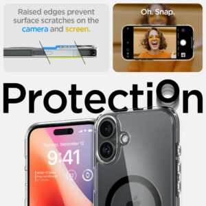 Spigen Ultra Hybrid MagSafe iPhone 16 Plus hoesje - Black ring - 7