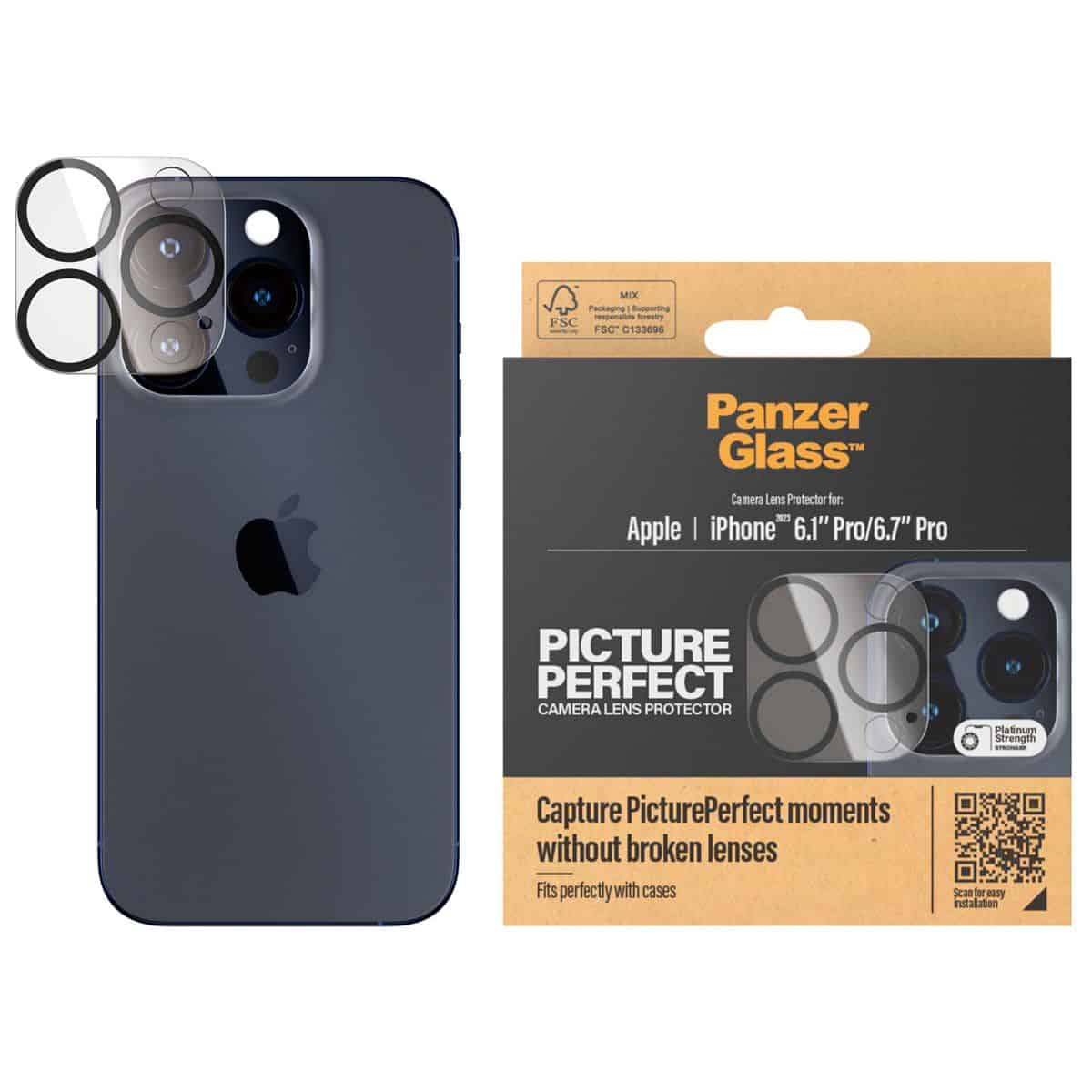 PanzerGlass Picture Perfect iPhone 15 Pro / 15 Pro Max Camera lens protector Main Image