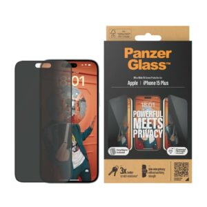 PanzerGlass Privacy Screen Protector Ultra-Wide Fit iPhone 15 Plus Main Image
