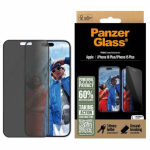 PanzerGlass Privacy Screen Protector Ultra-Wide Fit iPhone 16 Plus / iPhone 15 Plus Main Image