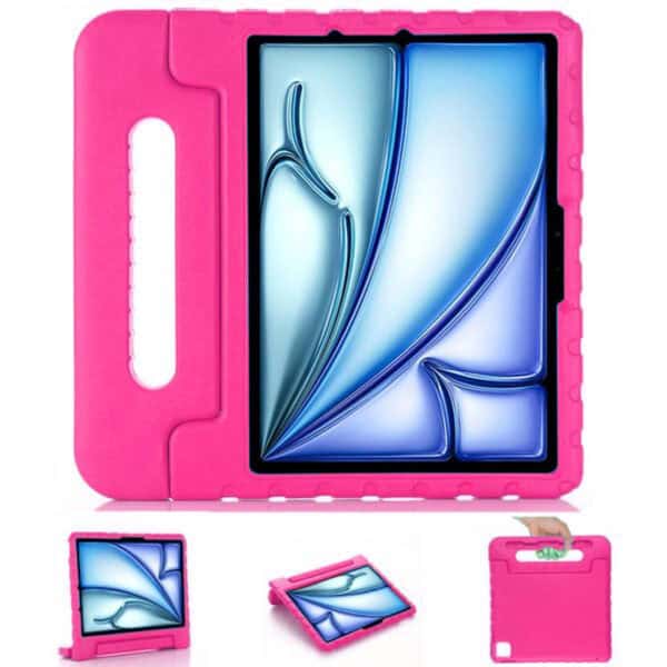 Solidenz EVA iPad Hoes voor kids - iPad Air 6 (M3 en M2) en iPad Pro 2024 - Roze