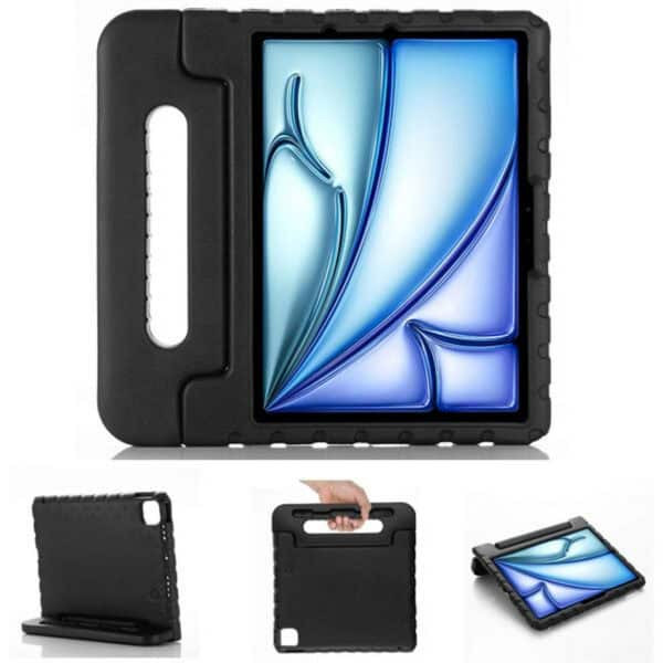 Solidenz EVA iPad Hoes voor kids - iPad Air 6 (M3 en M2) en iPad Pro 2024 - Zwart