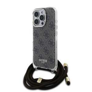 Guess IML 4G Crossbody iPhone 16 Pro Max hoesje met koord - Bruin Main Image