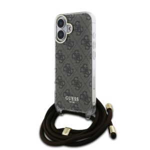 Guess IML 4G Crossbody iPhone 16 hoesje met koord - Bruin Main Image