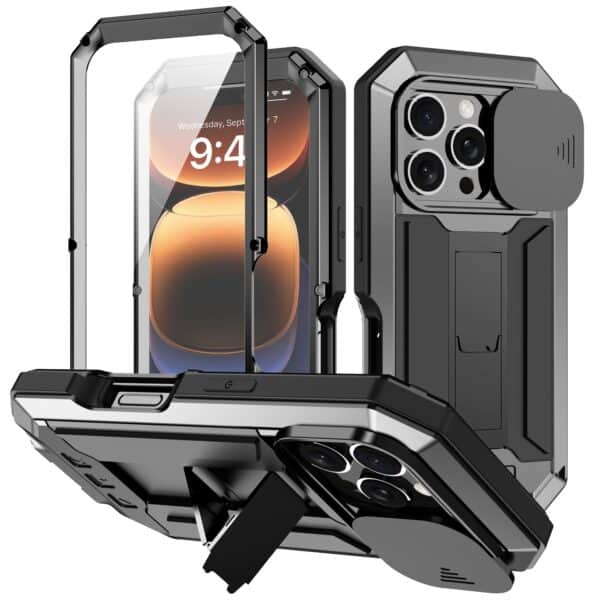 Stofdicht metalen hoes iPhone 16 Pro - Zwart