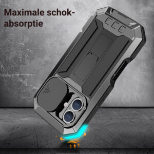 Stofdicht metalen hoes iPhone 16 Plus - Zwart - 4
