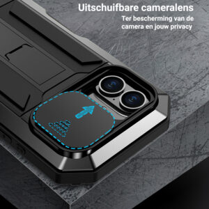 Stofdicht metalen hoes iPhone 16 Plus - Zwart - 6
