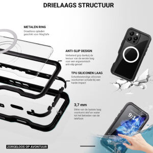 Turtle Shift Volledig waterdicht en stofdicht hoesje iPhone 16 Pro met MagSafe - 2