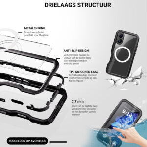 Turtle Shift Volledig waterdicht en stofdicht hoesje iPhone 16 Plus met MagSafe - 2