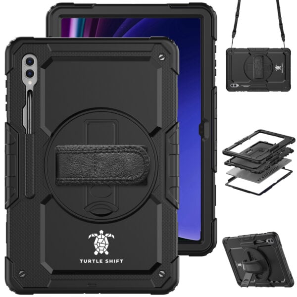 Turtle Shift Extreme Protection 360 Backcase Hoes Tab S10 Ultra / Tab S9 Ultra / Tab S8 Ultra - 14.6 inch - Zwart
