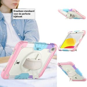 Turtle Shift Extreme Protection 360 Backcase Hoes iPad 11 en iPad 10 - 10.9 inch - Regenboog - 3