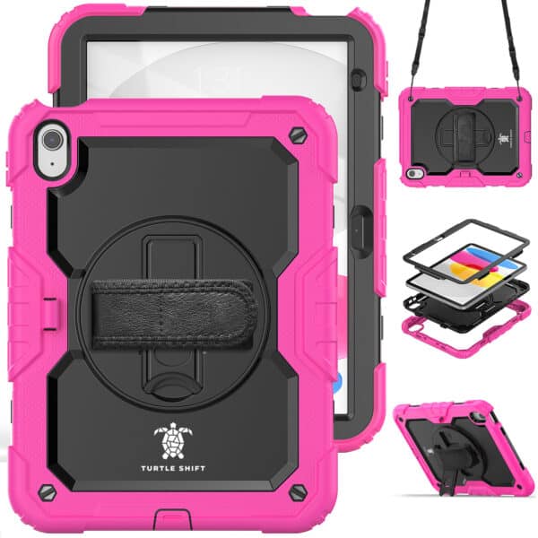 Turtle Shift Extreme Protection 360 Backcase Hoes iPad 11 en iPad 10 - 10.9 inch - Roze