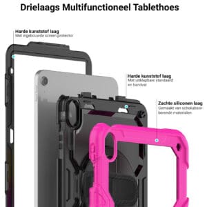 Turtle Shift Extreme Protection 360 Backcase Hoes iPad 11 en iPad 10 - 10.9 inch - Roze - 2