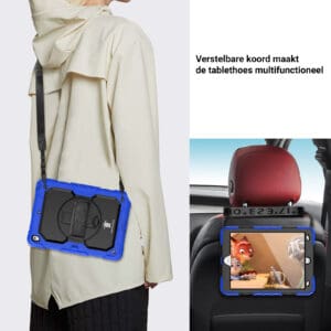 Turtle Shift Extreme Protection 360 Backcase Hoes iPad 9 2021 / iPad 8 2020 / iPad 7 2019 - 10.2 inch - Blauw - 6