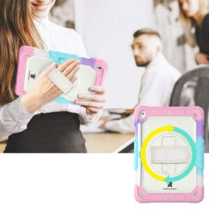 Turtle Shift Extreme Protection 360 Backcase Hoes iPad 9 2021 / iPad 8 2020 / iPad 7 2019 - 10.2 inch - Regenboog - 3