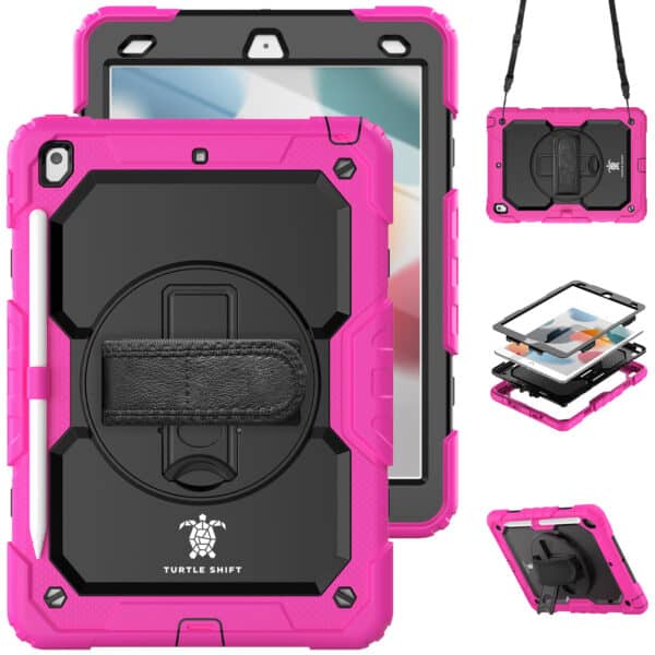 Turtle Shift Extreme Protection 360 Backcase Hoes iPad 9 2021 / iPad 8 2020 / iPad 7 2019 - 10.2 inch - Roze