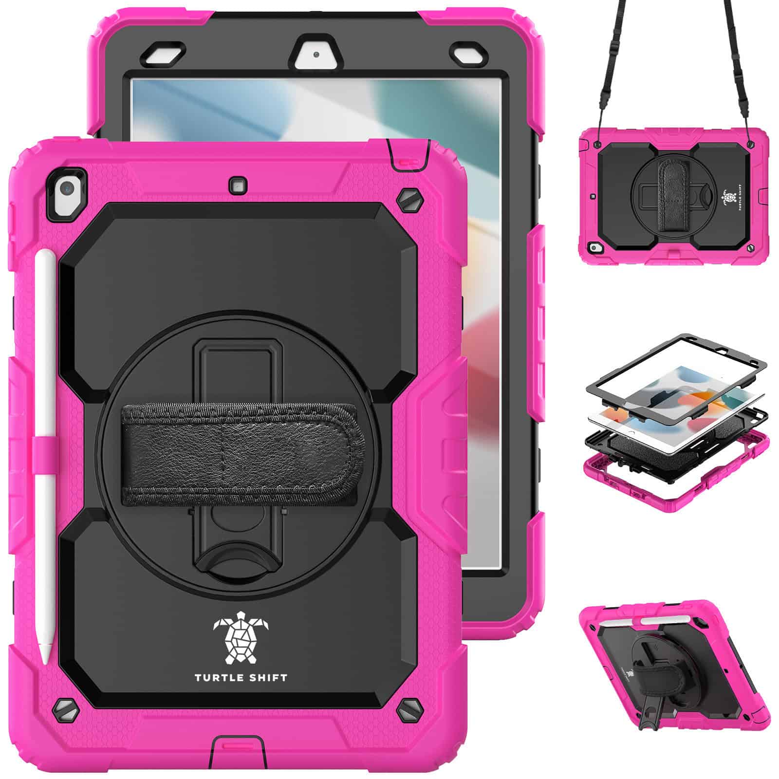 Turtle Shift Extreme Protection 360 Backcase Hoes iPad 9 2021 / iPad 8 2020 / iPad 7 2019 - 10.2 inch - Roze Main Image