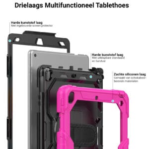 Turtle Shift Extreme Protection 360 Backcase Hoes iPad 9 2021 / iPad 8 2020 / iPad 7 2019 - 10.2 inch - Roze - 2