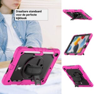 Turtle Shift Extreme Protection 360 Backcase Hoes iPad 9 2021 / iPad 8 2020 / iPad 7 2019 - 10.2 inch - Roze - 4