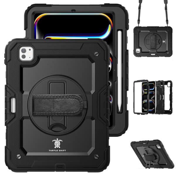 Turtle Shift Extreme Protection 360 Backcase Hoes iPad Pro M4 2024 - 11 inch - Zwart