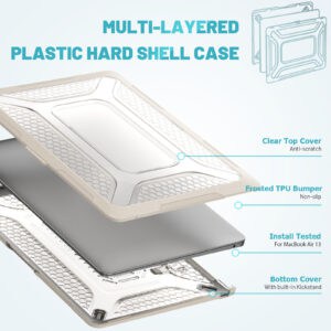Turtle Shift Laptopcover Shield MacBook Air 13' inch - 2020 en 2018 - A2337 / A2179 / A1932 - Beige - 1