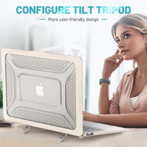 Turtle Shift Laptopcover Shield MacBook Air 13' inch - 2020 en 2018 - A2337 / A2179 / A1932 - Beige - 7