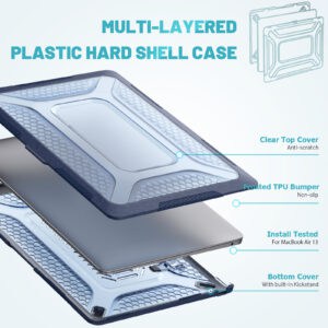 Turtle Shift Laptopcover Shield MacBook Air 13' inch - 2020 en 2018 - A2337 / A2179 / A1932 - Blauw - 1