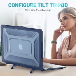 Turtle Shift Laptopcover Shield MacBook Air 13' inch - 2020 en 2018 - A2337 / A2179 / A1932 - Blauw - 7